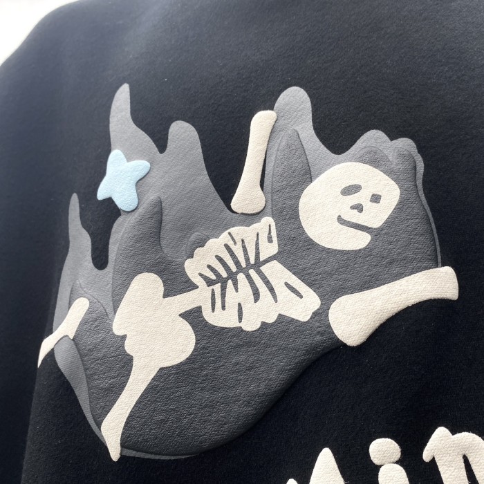 Rock music foam three-dimensional printed hoodie