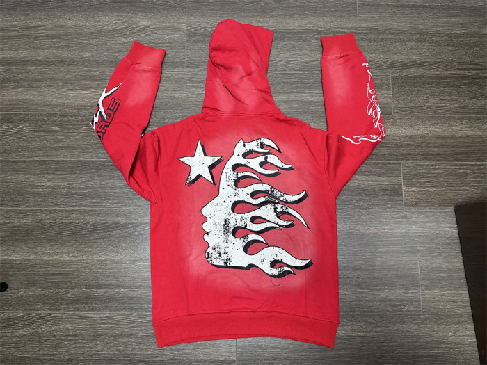 [Including comparative images of RepDog and other seller] 1:1 quality version Double Arm Colored Cloud Half Face Washed Old Hoodie