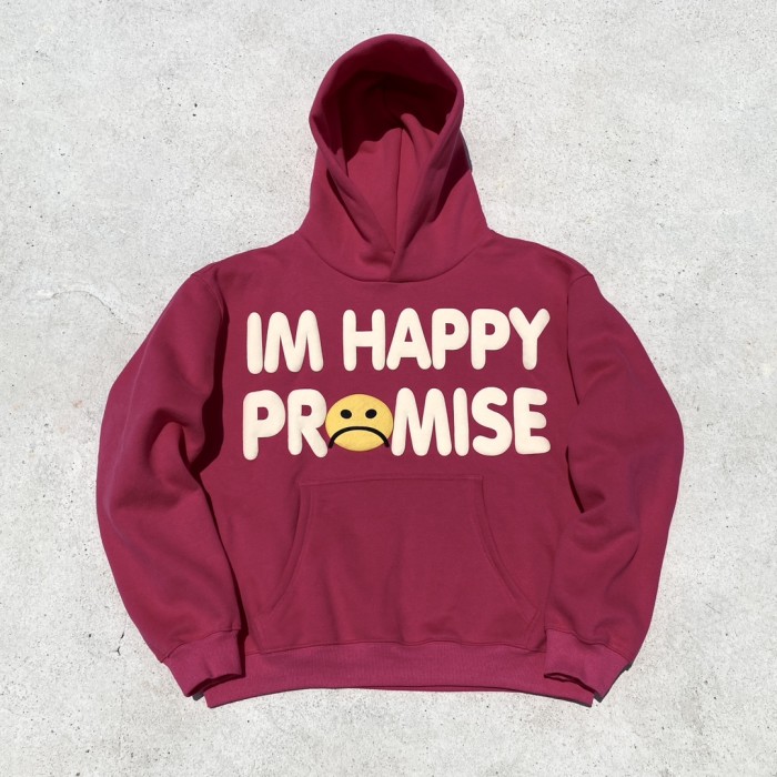 Foam three-dimensional printed fleece hoodie 2 colors