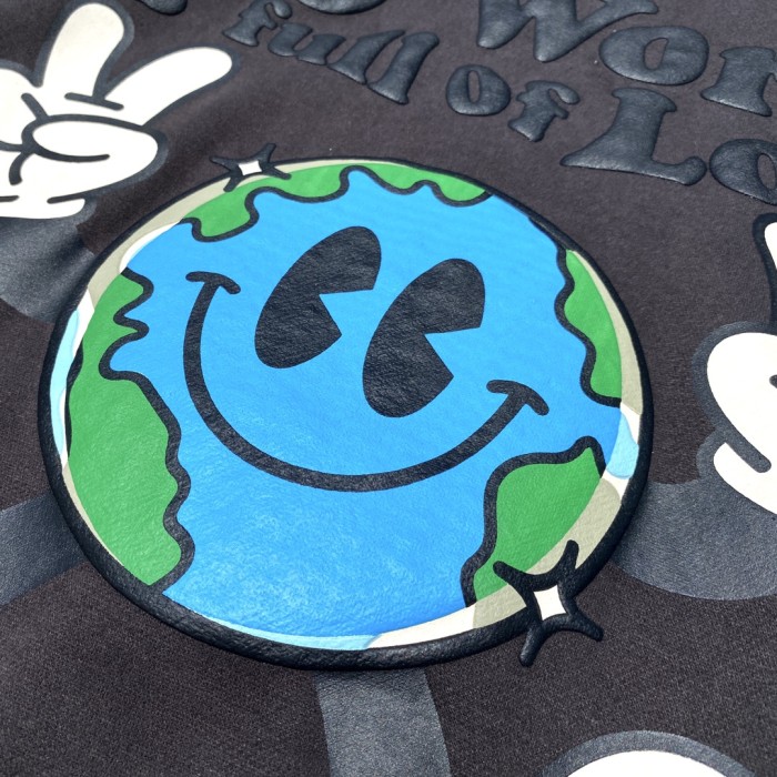 Smile Earth fleece hoodie