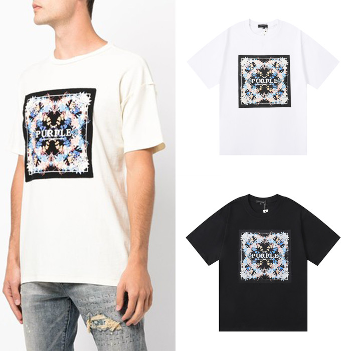 Green Vine Botanical Printed High Gram Short Sleeve T-Shirt 2 colors