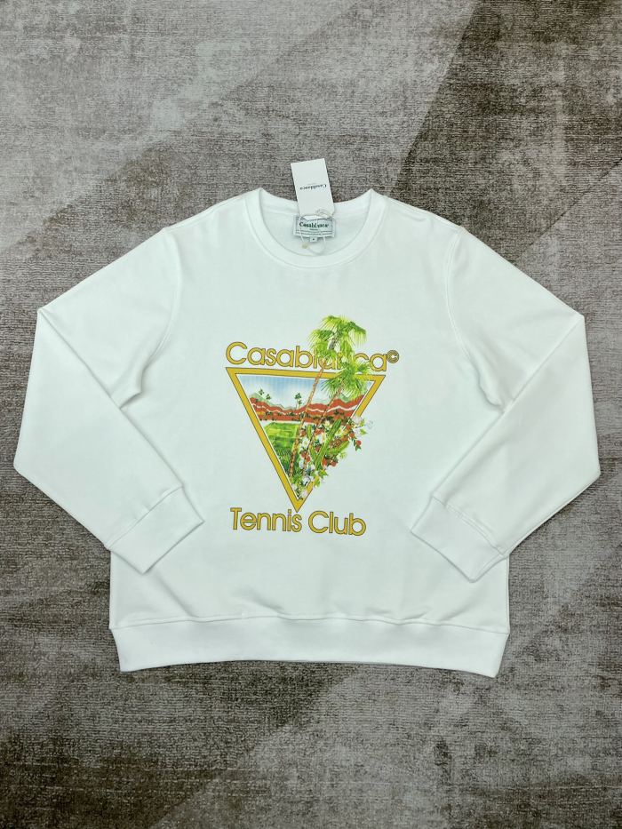 1:1 quality version Inverted Triangle Print Crew Neck Sweatshirt