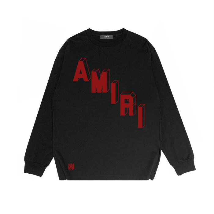 Stereo Alphanumeric Print Long Sleeve T-Shirt 25 colors