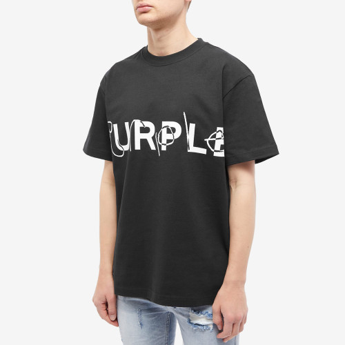Big Logo Printed High Gram Weight Double Yarn Short Sleeve Tee 2 colors