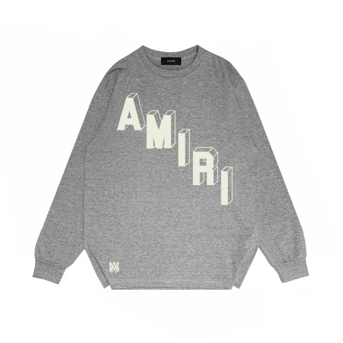 Stereo Alphanumeric Print Long Sleeve T-Shirt 25 colors