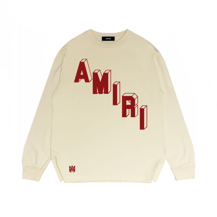 Stereo Alphanumeric Print Long Sleeve T-Shirt 25 colors