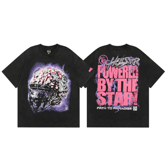 [buy more save more] Helmet Printed Back Letter tee