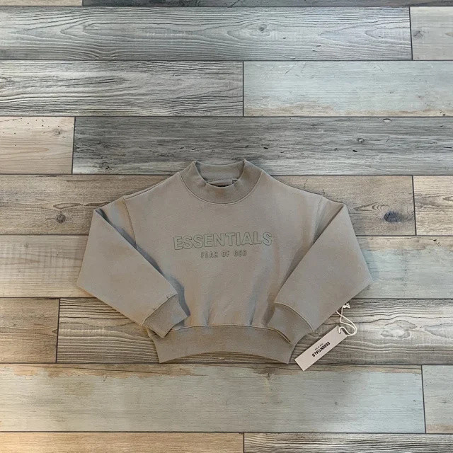 1:1 quality version Simple Compound Line Silicone Kids Crew Neck Sweatshirt for kids 5 colors