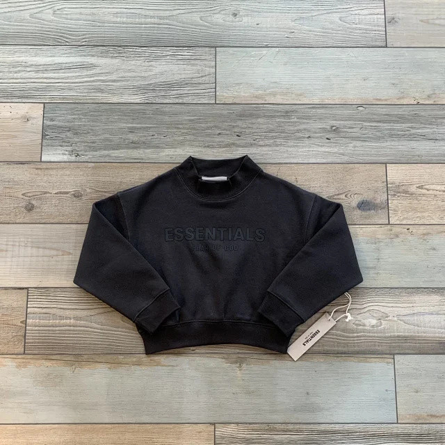 1:1 quality version Simple Compound Line Silicone Kids Crew Neck Sweatshirt for kids 5 colors