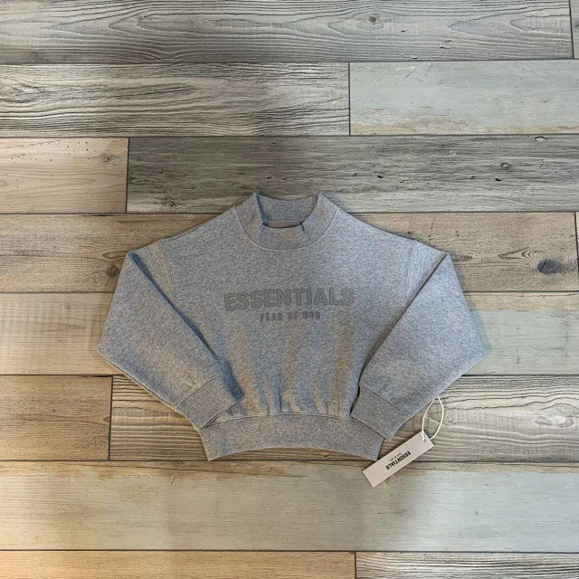 1:1 quality version Simple Compound Line Silicone Kids Crew Neck Sweatshirt for kids 5 colors