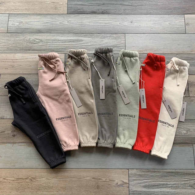 1:1 quality version Basic Solid Color Silicone Font Loose Pants for kids 8 colors