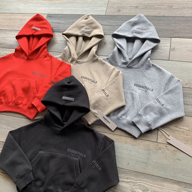 1:1 quality version Trendy Personalized Reflective Letter Silicone Hoodie for kids 4 colors