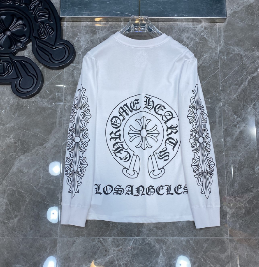 Double arm cross printed long sleeve T-shirt 3 colors