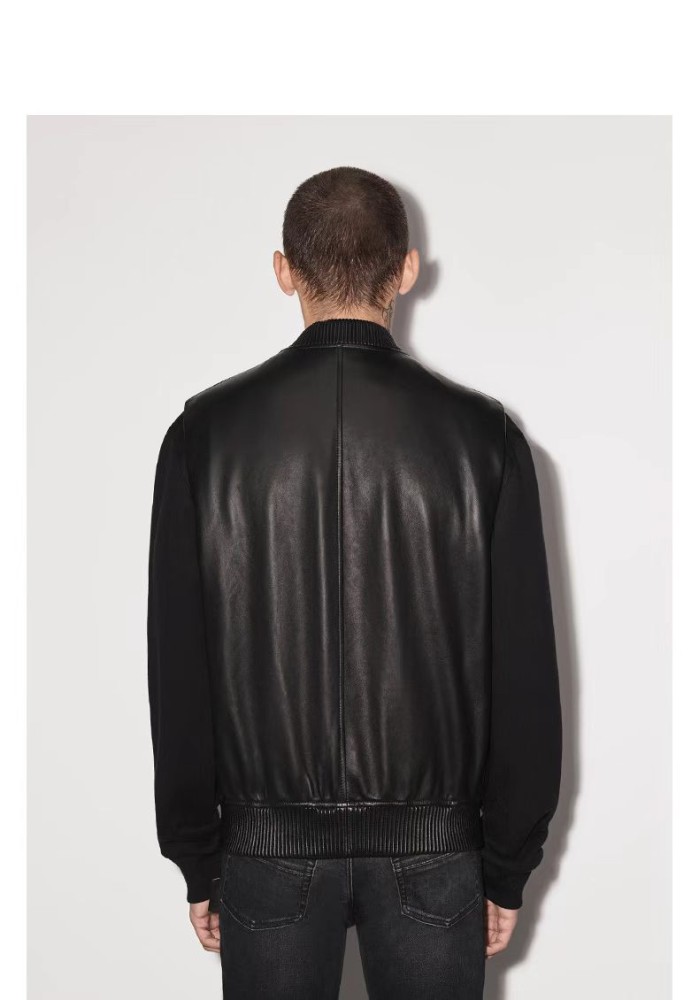 1:1 quality version Black lacquered leather fitted undershirt with pockets Vest