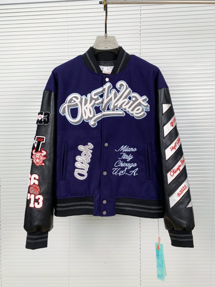 [Including comparative images of RepDog and other seller] 1:1 quality version Patchwork Leather Embroidered Baseball Jacket 2 colors