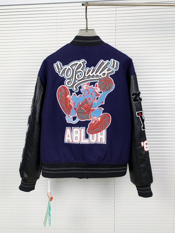 [Including comparative images of RepDog and other seller] 1:1 quality version Patchwork Leather Embroidered Baseball Jacket 2 colors