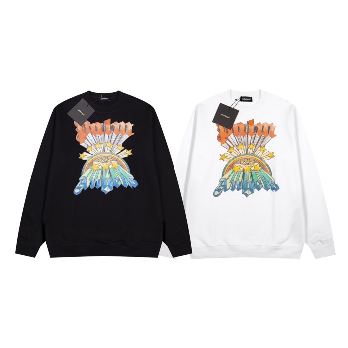 Standout monogrammed star print crew neck sweatshirt 2 colors