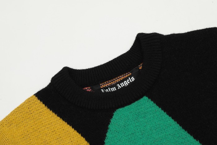 Patchwork Crew Neck Sweater