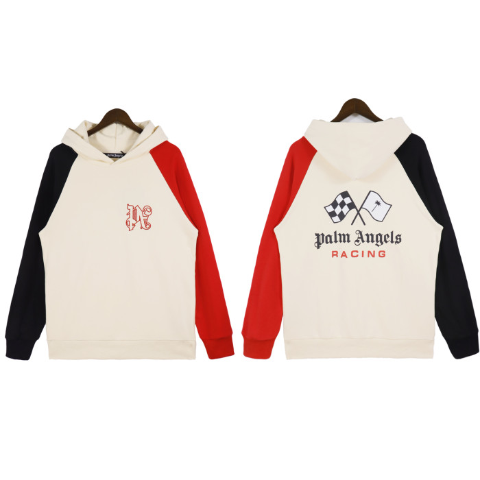 Back flag printed color blocking Hoodie 3 colors