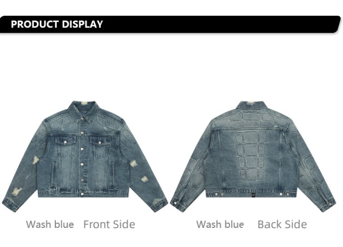 [50% Off]Armour style making old cat whiskers torn denim Jacket Kanye West YZY 23947316