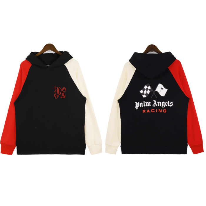 Back flag printed color blocking Hoodie 3 colors