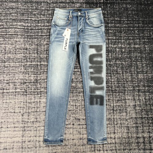 1:1 quality version Mosaic dot printed white jeans
