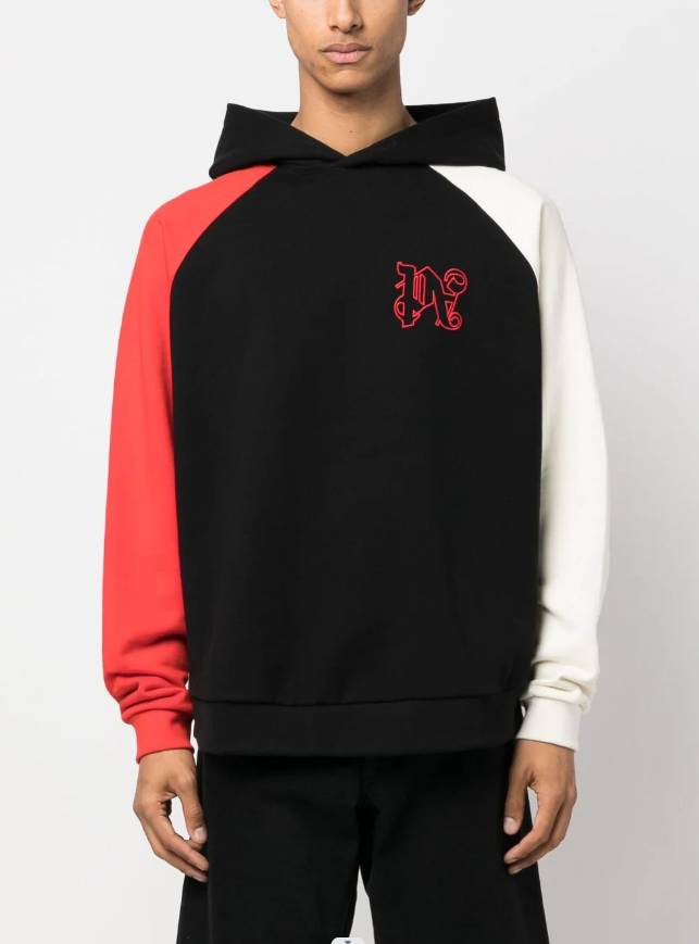 Back flag printed color blocking Hoodie 3 colors
