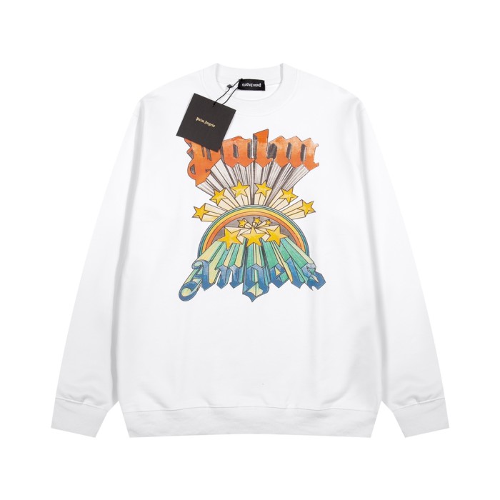 Standout monogrammed star print crew neck sweatshirt 2 colors