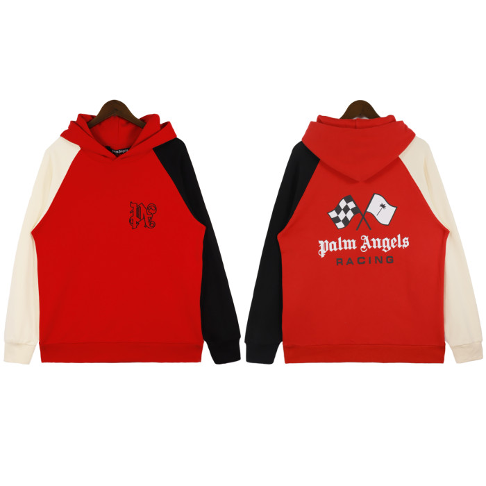 Back flag printed color blocking Hoodie 3 colors