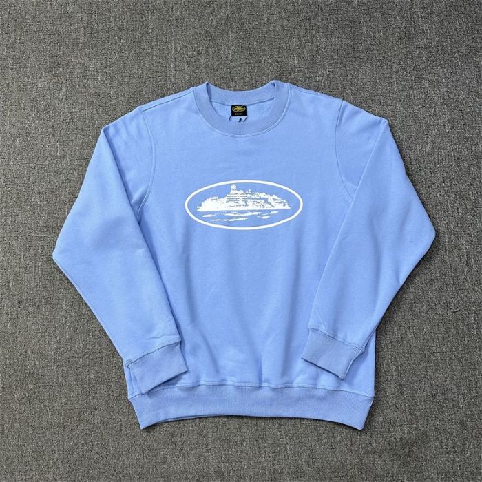 [50% Off]Chest printed logo padded crew neck sweatshirt 5 colors 23949766