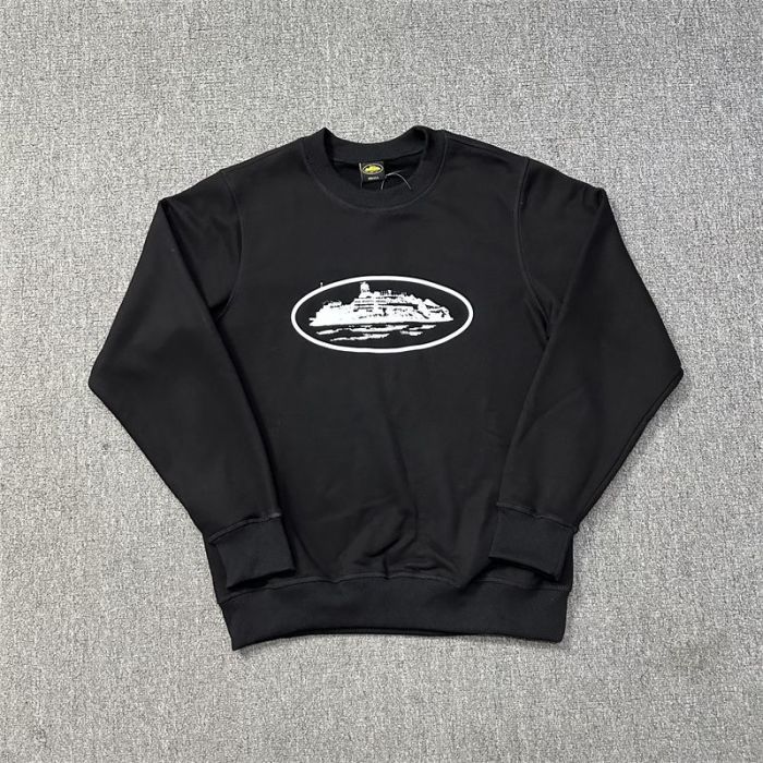 [50% Off]Chest printed logo padded crew neck sweatshirt 5 colors 23949766