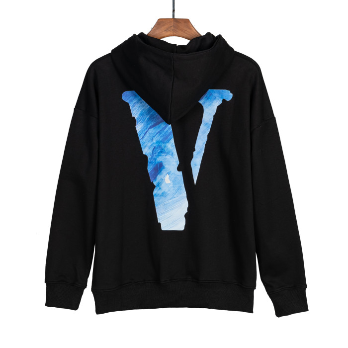 Big V Blue Sky Cutout Print Hoodie 2 colors
