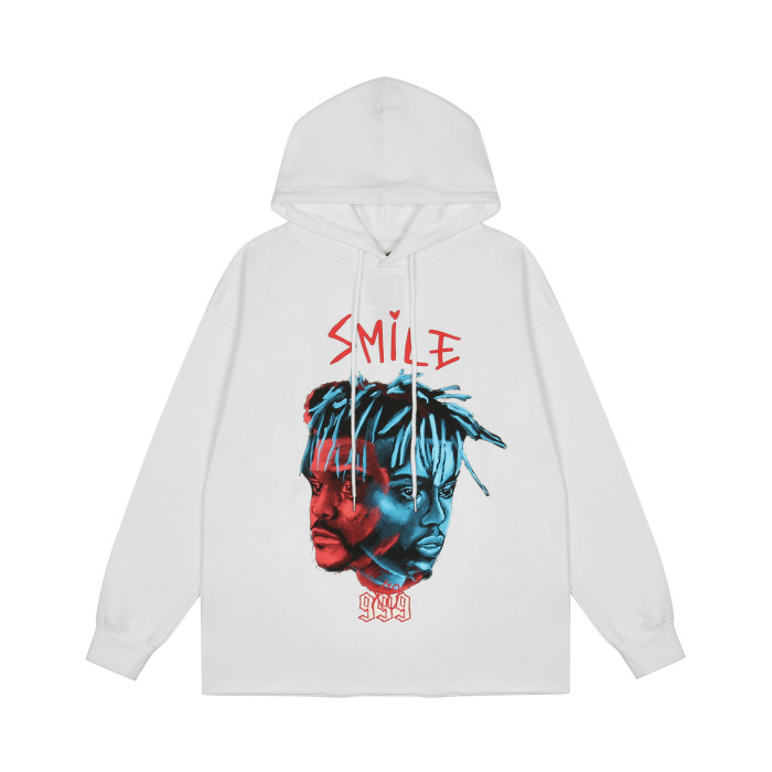 Laser Light Human Face Print Hoodie 2 colors