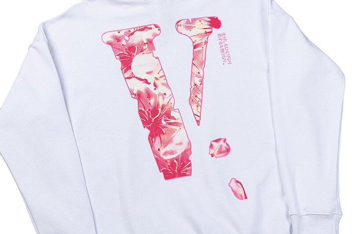 Black and White Sakura Print Hoodie 2 colors