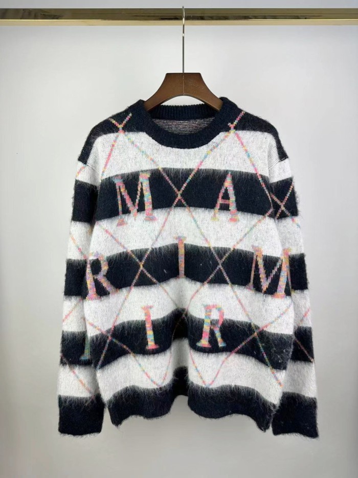 Seahorse Sweater Colorful Letter Sweater 3 colors