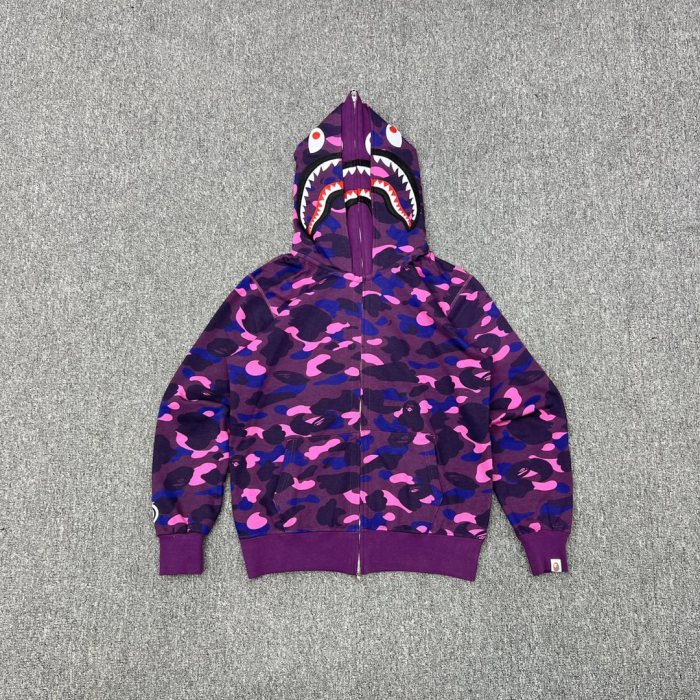 1:1 quality version Featured Double Head Camo Shark  Sweatshirt Hoodie 3 colors