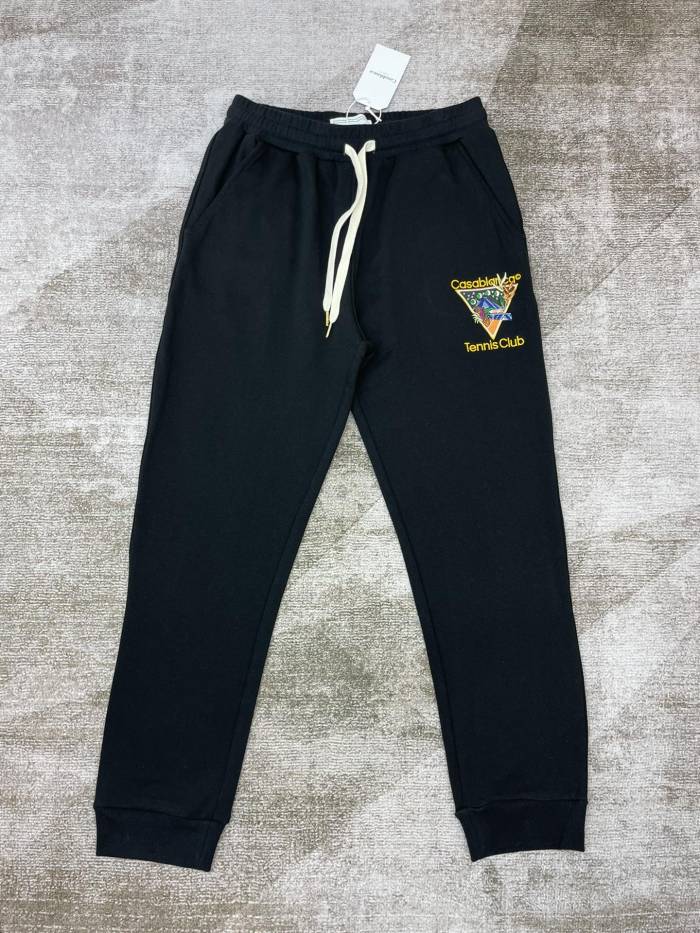 [50% Off]1:1 quality version Monogrammed wrap-around drawstring casual pants on the left 23980867