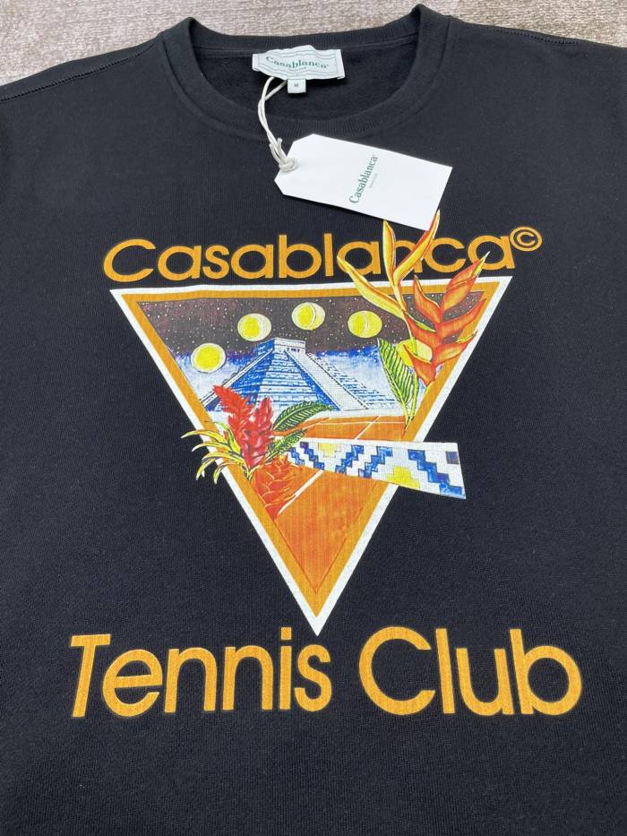 1:1 quality version Planet and Tower Print Crew Neck Sweatshirt