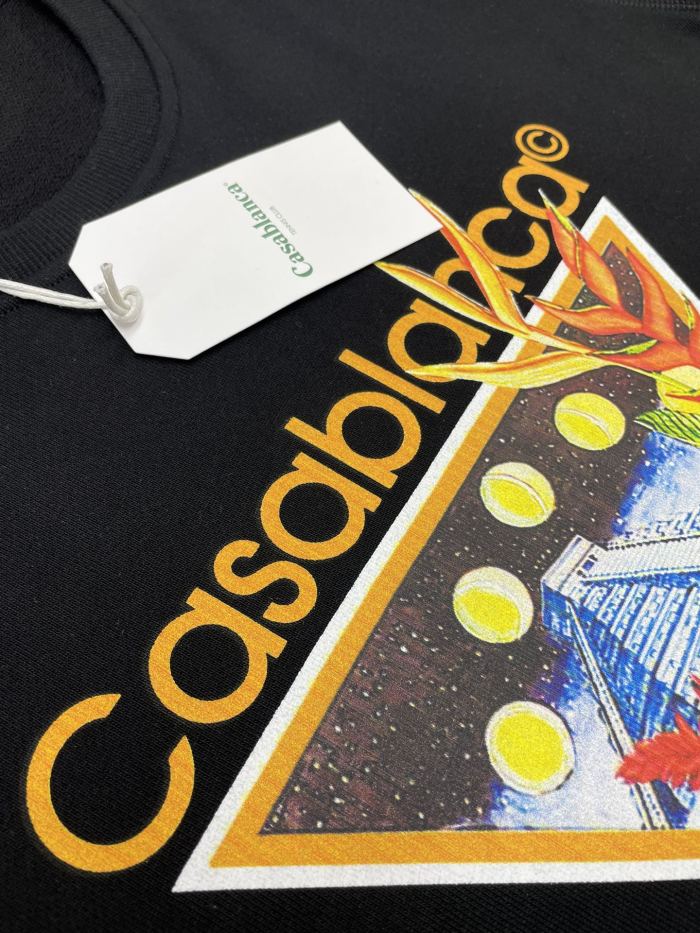 1:1 quality version Planet and Tower Print Crew Neck Sweatshirt