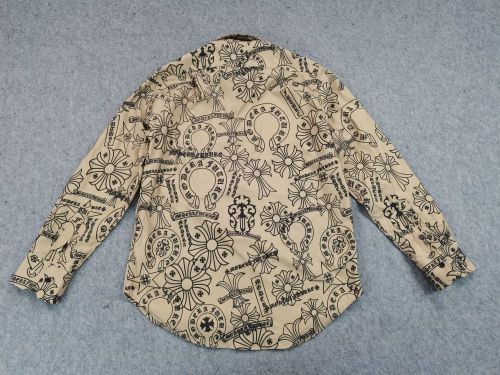 [Buy More Save More]Cross Horseshoe Print Brown Shirt