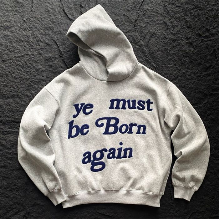 Towel Embroidered Monogram Padded Hooded Sweatshirt