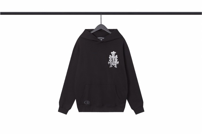 Hooded Sweatshirt with Multi Cross Print on the Back