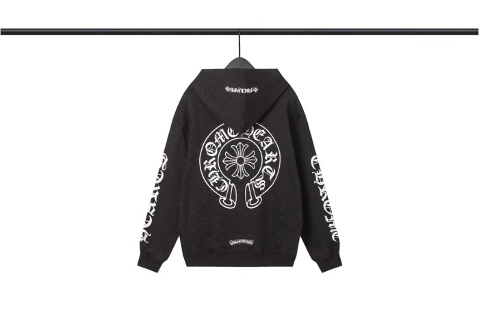 Old Flower Dark Loose Hooded Sweatshirt 3 colors