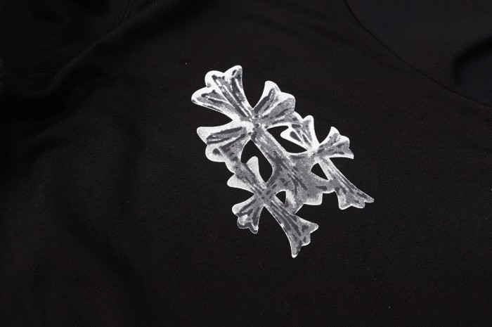 Hooded Sweatshirt with Multi Cross Print on the Back