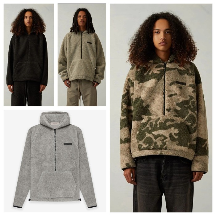 1:1 quality version Half-zip fleece hoodie 4 colors