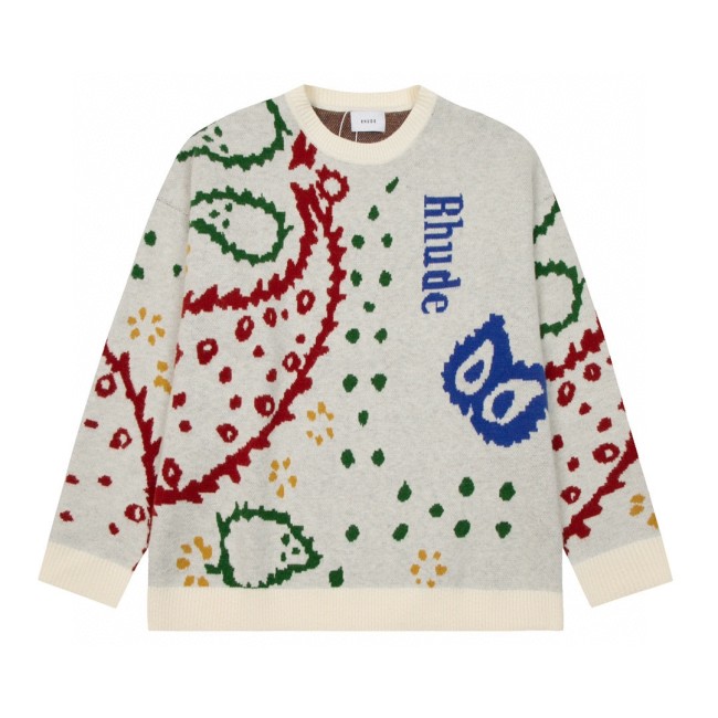 Appliquéd Knit Cashew Sweater