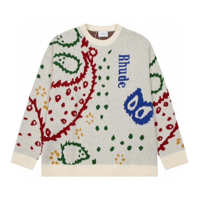 Appliquéd Knit Cashew Sweater