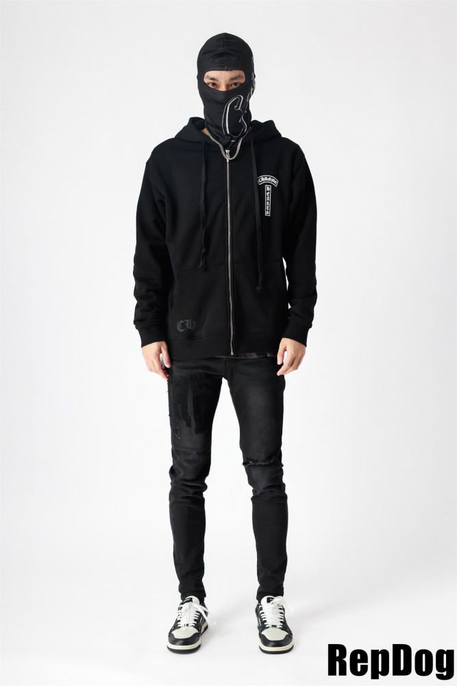 1:1 quality version T-banner print zipper hoodie