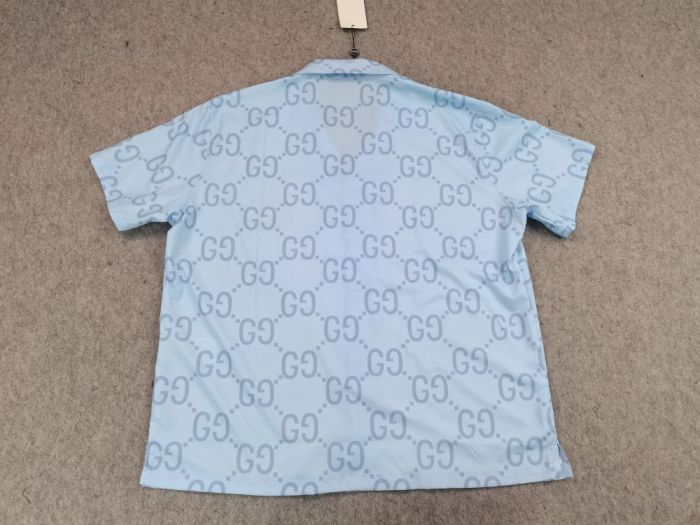 [Buy More Save More]Three Puppies Blue All Over Print Shirt