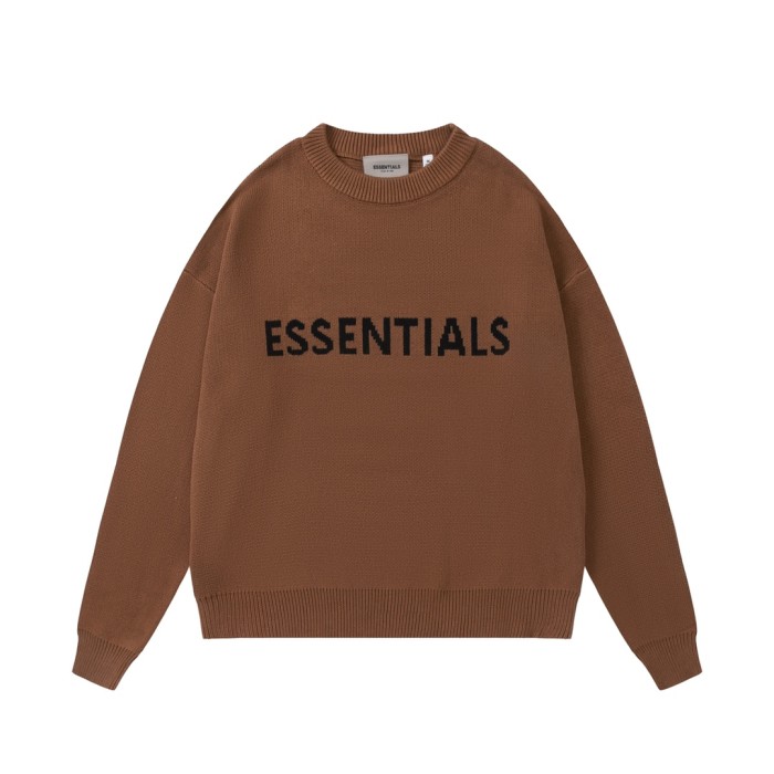 Simple knit sweater with monogram print on chest 7 colors